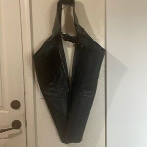 Leather riding chaps
